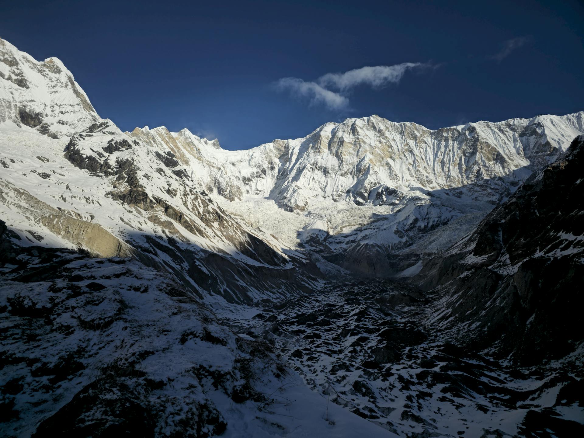 Annapurna mountain range viewed from Ghandruk